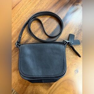 Coach Black Leather 18” Crossbody Bag